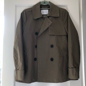 Everlane swing trench in olive, size small